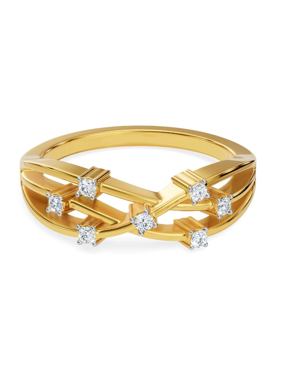 Emori GlimmeLab Diamond Ring Intertwine Lab Diamond Band in 18KT Gold