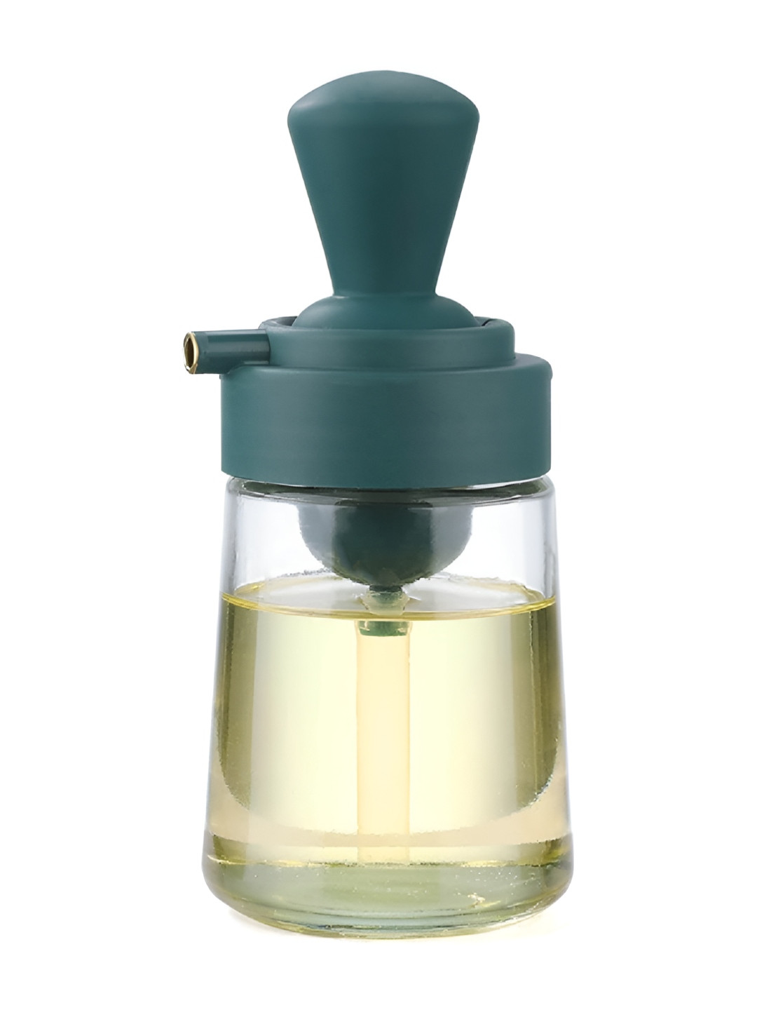 Baskety Green Glass Dishwasher and Microwave Safe Oil Dispenser 350ml