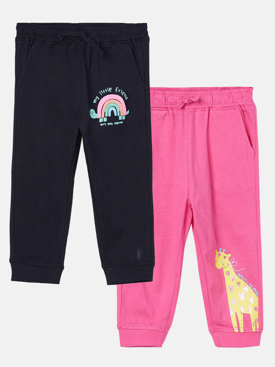 Juniors by Lifestyle Set of 2 Girls Printed Jogger Track Pants