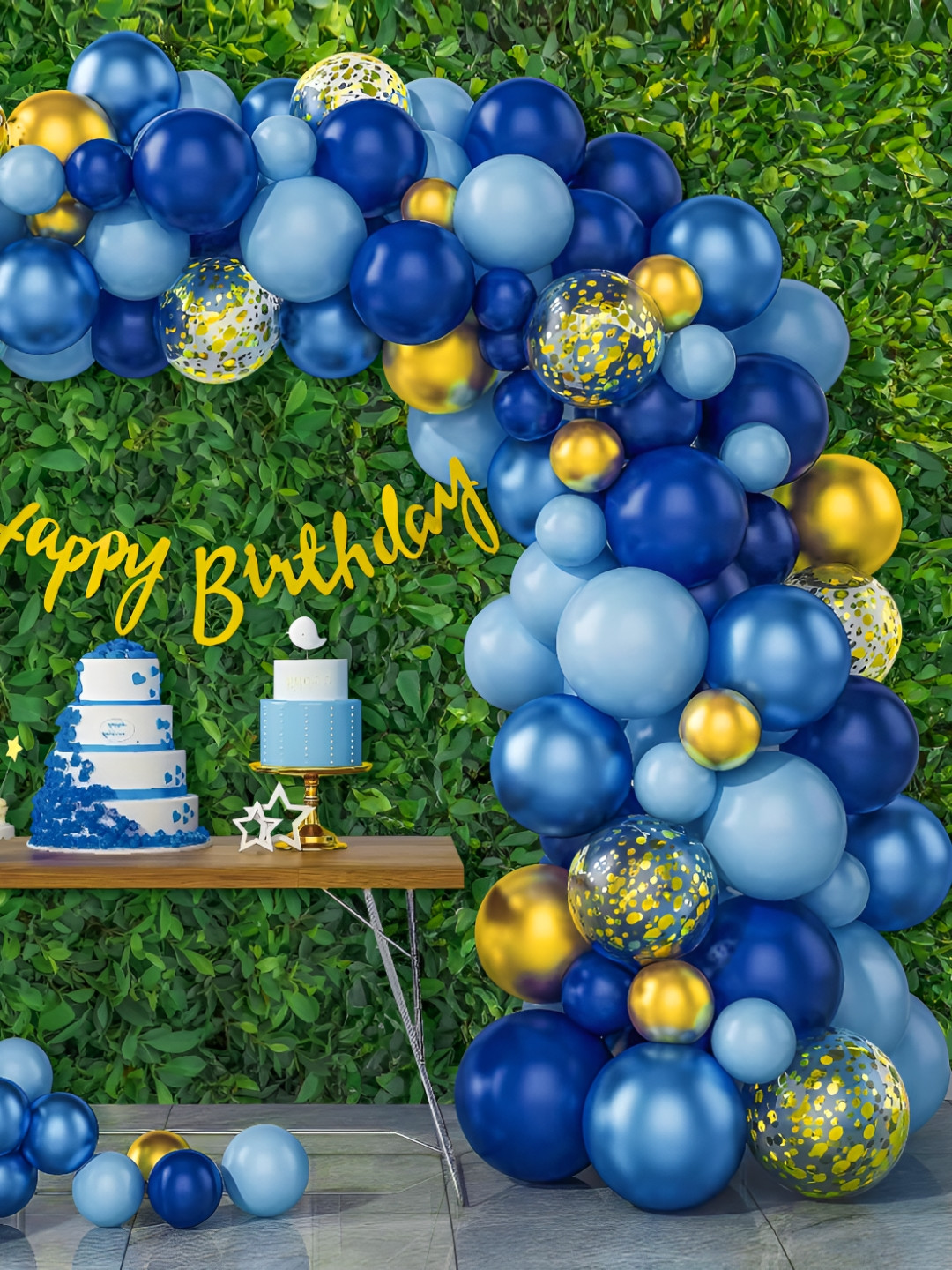 Special You 61Pcs Blue & Navy Blue Birthday Decor