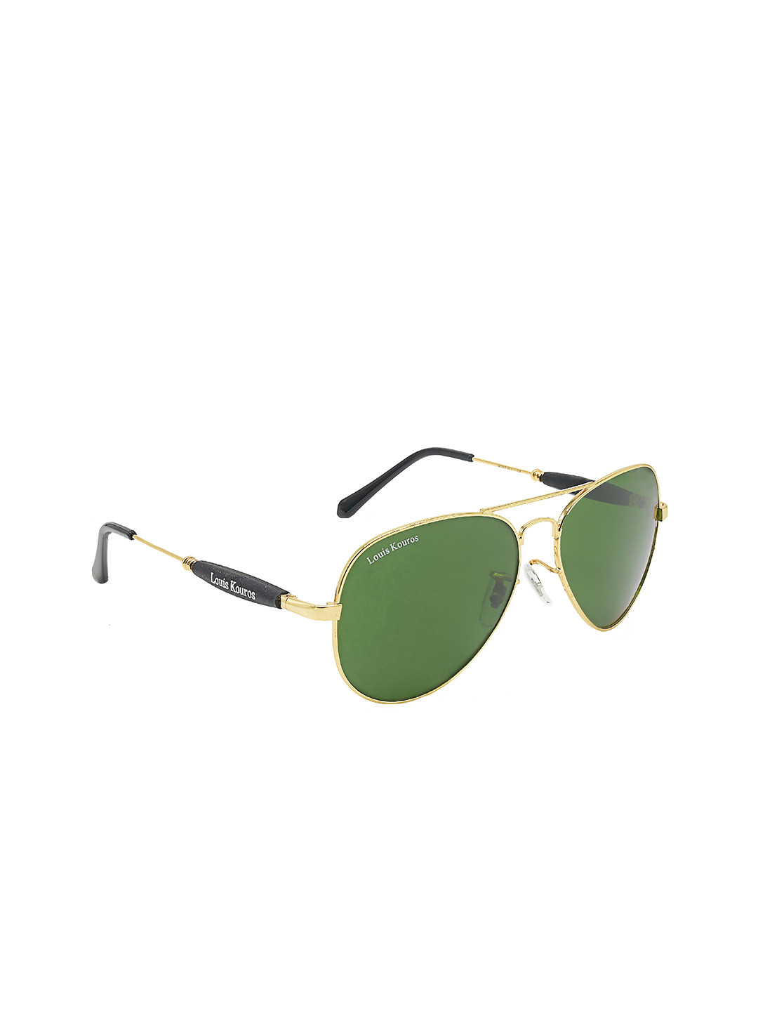 LOUIS KOUROS Unisex Green UV Protected Lens Airomade Aviator Sunglasses