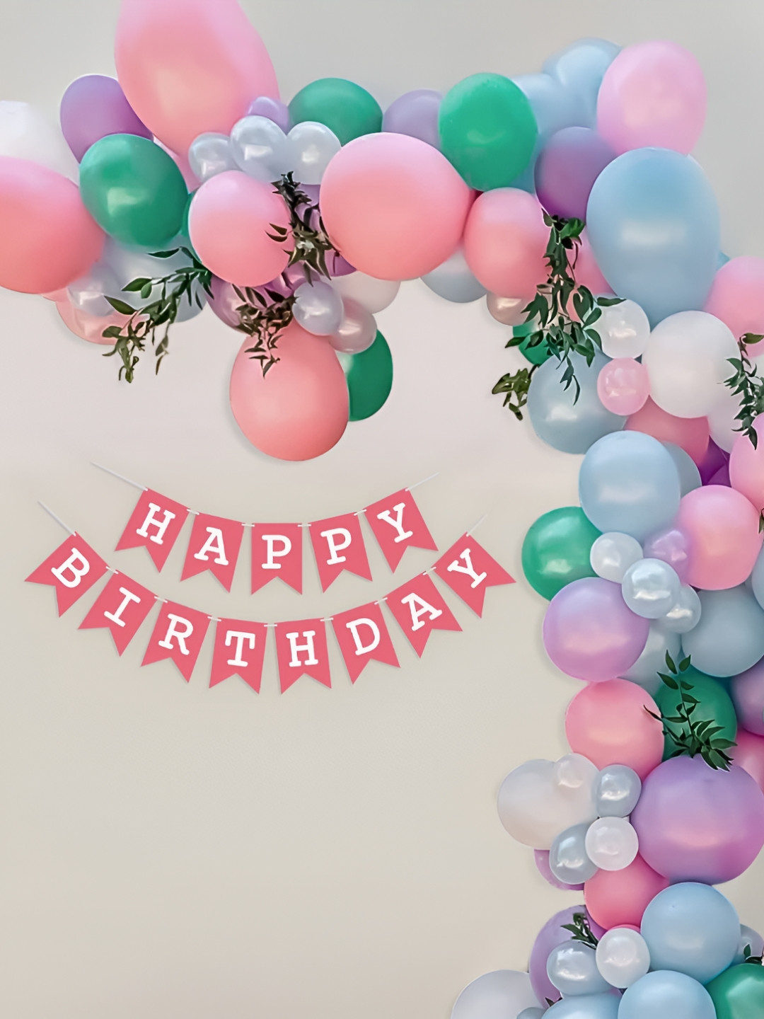 Special You 63 Pcs Pink & Blue Balloons & Banner Festive Decor