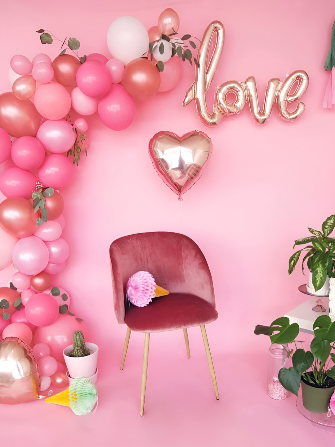 Special You 39-Pcs Pink Love Theme Birthday DecorationKit