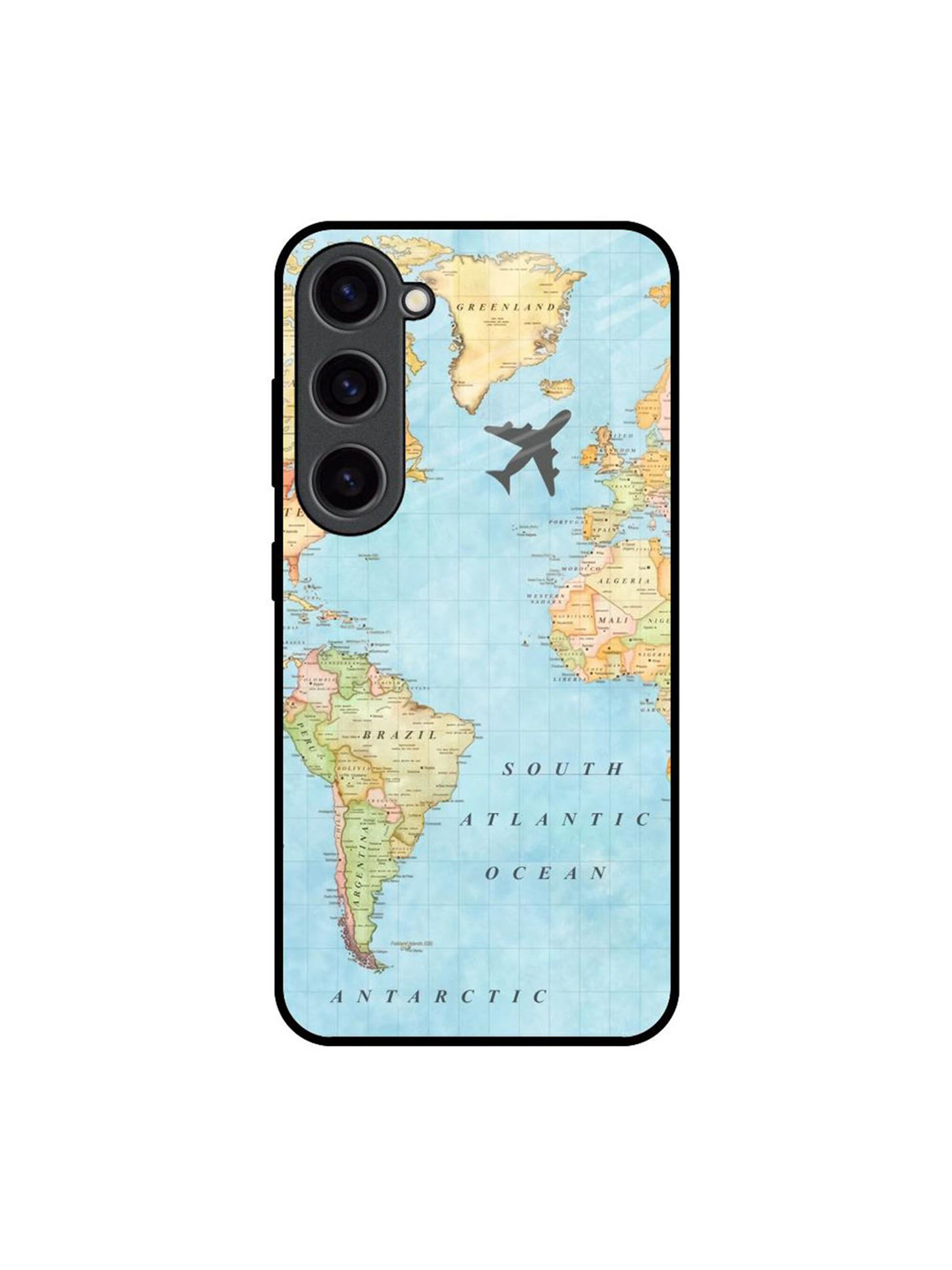 QRIOH Travel Map Printed Samsung Galaxy S23 Back Case