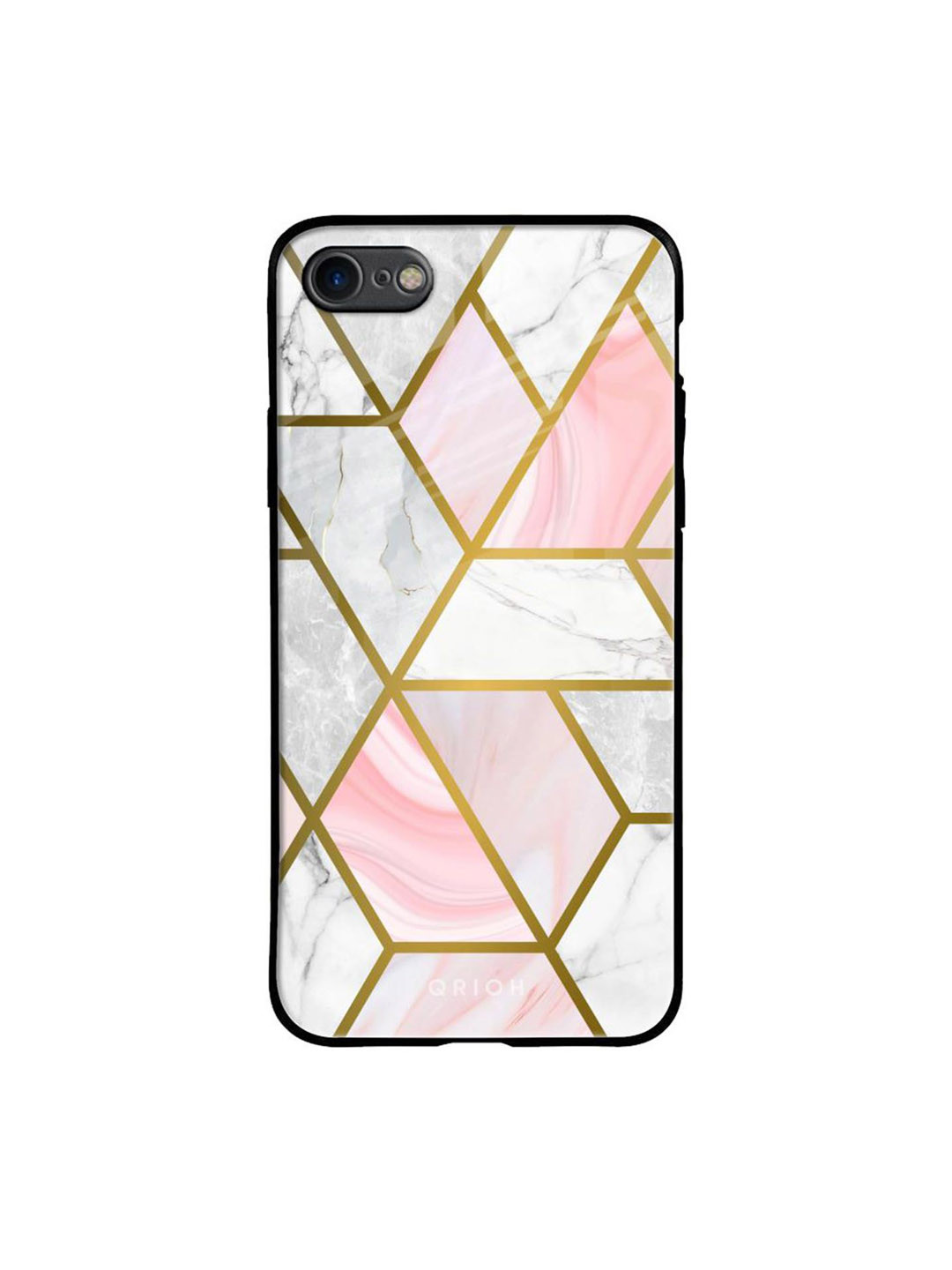 QRIOH Geometrical Marble Real Printed iPhone 7 Back Case