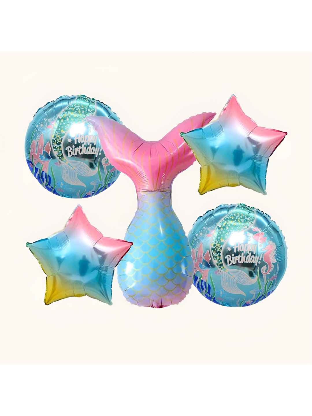 Special You Pink & Blue Mermaid Theme Foil Balloon Set