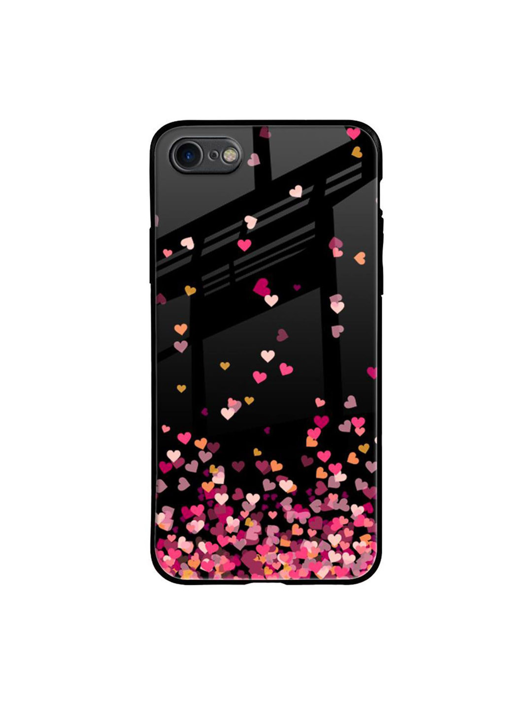 QRIOH Heart Rain Fall Printed iPhone 7 Back Case