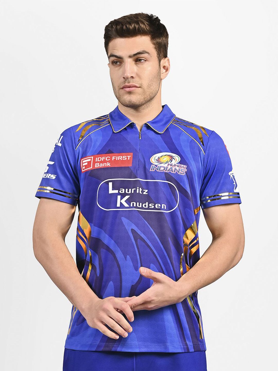 Skechers Men Mumbai Indians IPL Player Edition Navy Polo 2025