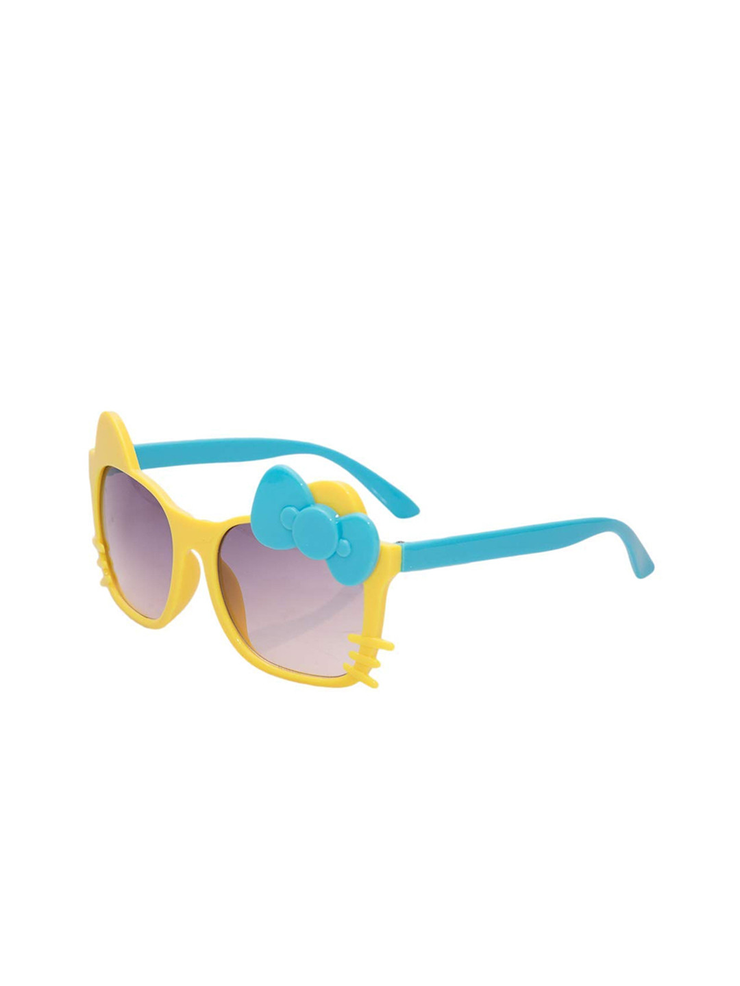 SHOP FRENZY Kids Fancy Sunglasses with UV Protected Lens -Yellow cat eye sunglass