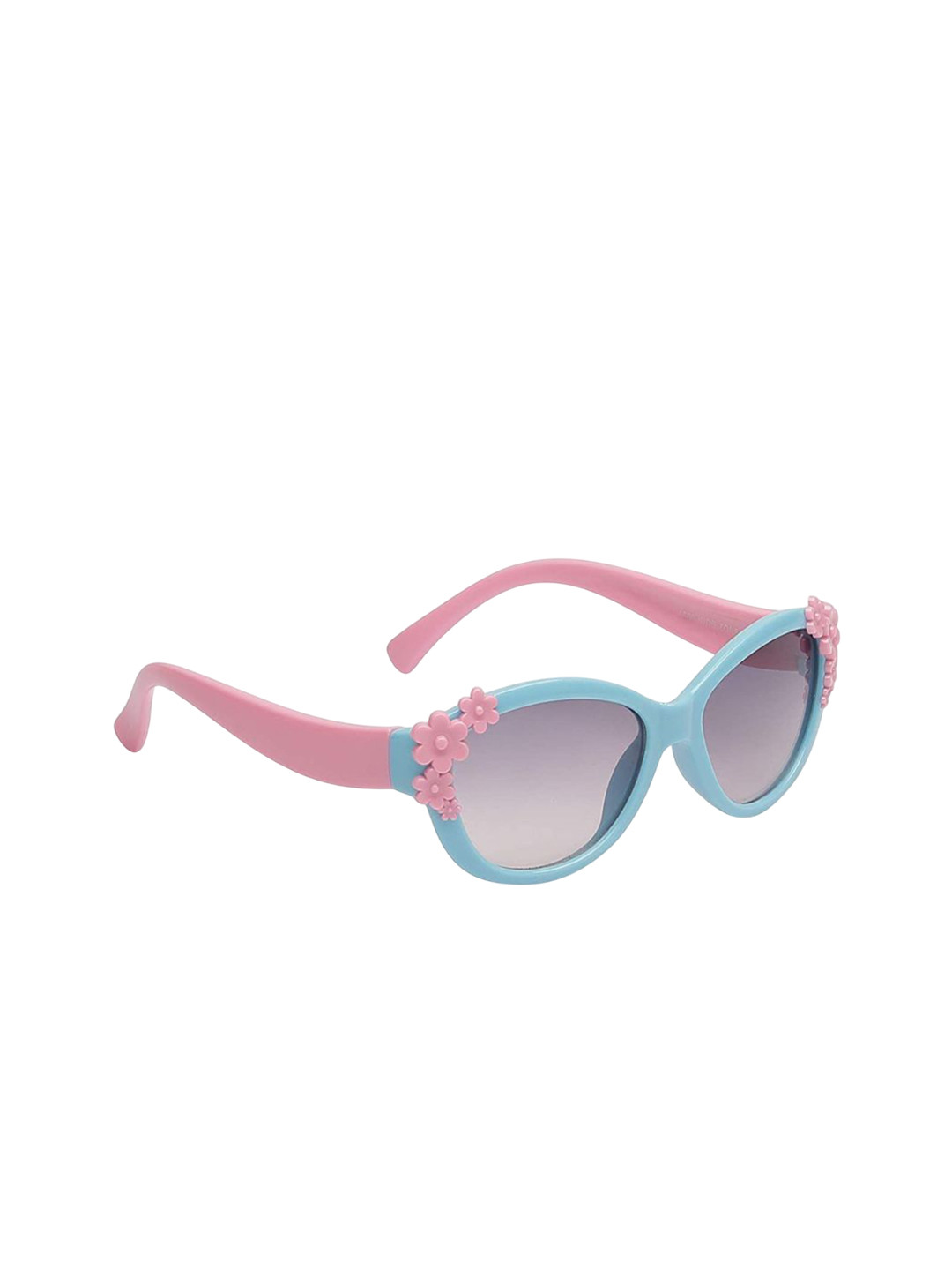 SHOP FRENZY Kids Oversized Sunglasses with UV Protected Lens Blue 4 flower sunglass-Blue