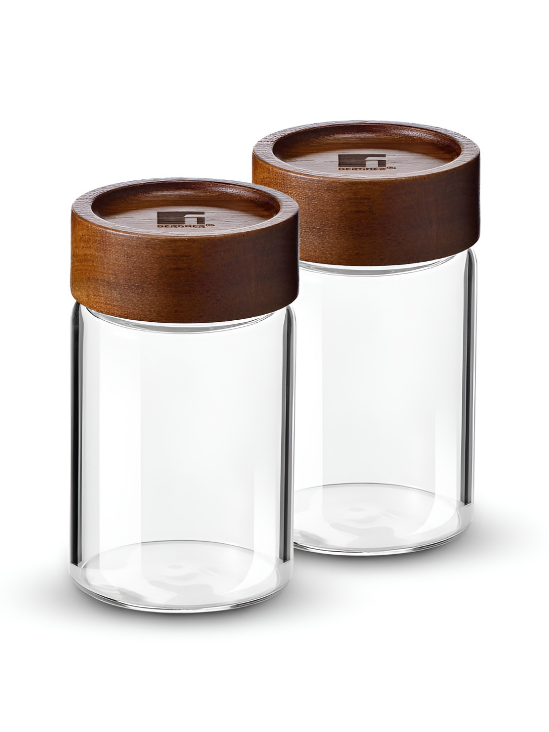 Bergner Acadia Transparent Borosilicate Glass Microwave Safe 2 Piece Clip-On Fridge Container-260ml
