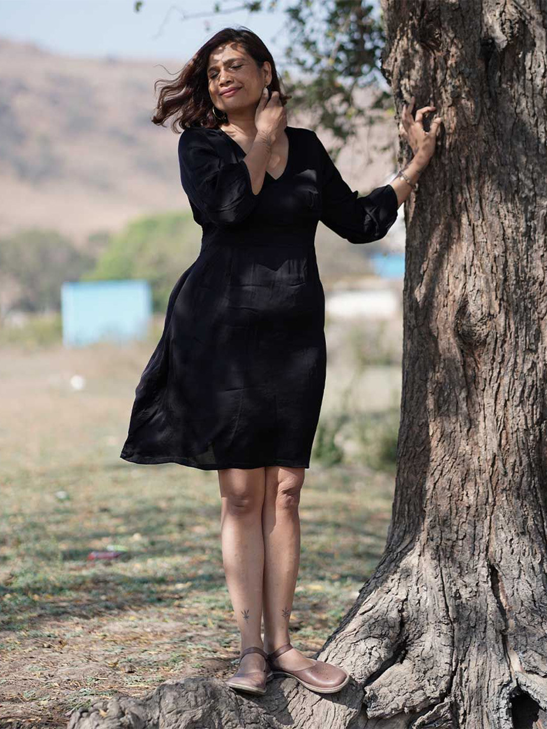 Chidiyaa Sway Nocturne Modal Silk Dress