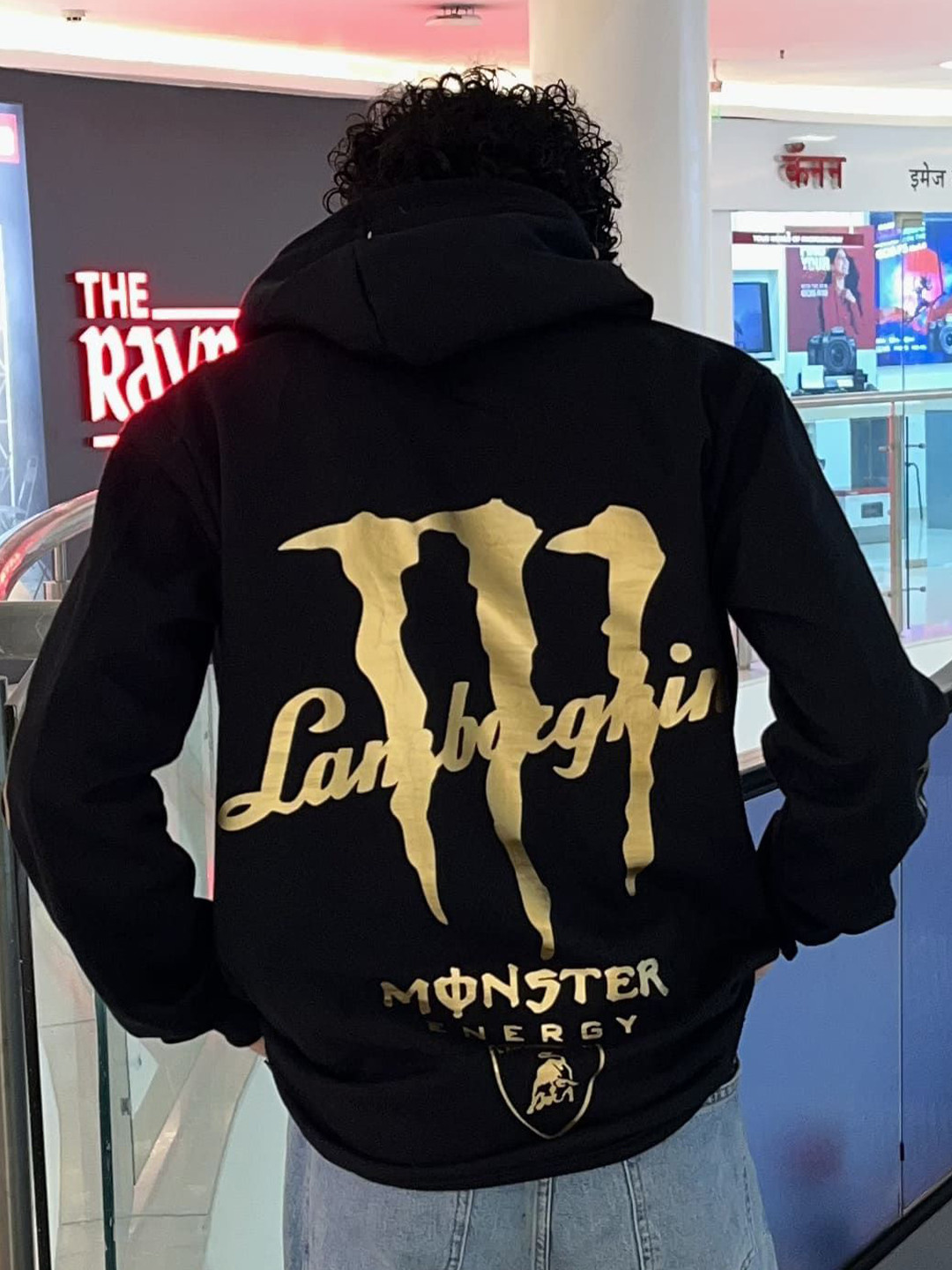 Getsetwear Men Typography Printed Hooded Pullover Sweatshirt with Anti Odour Technology