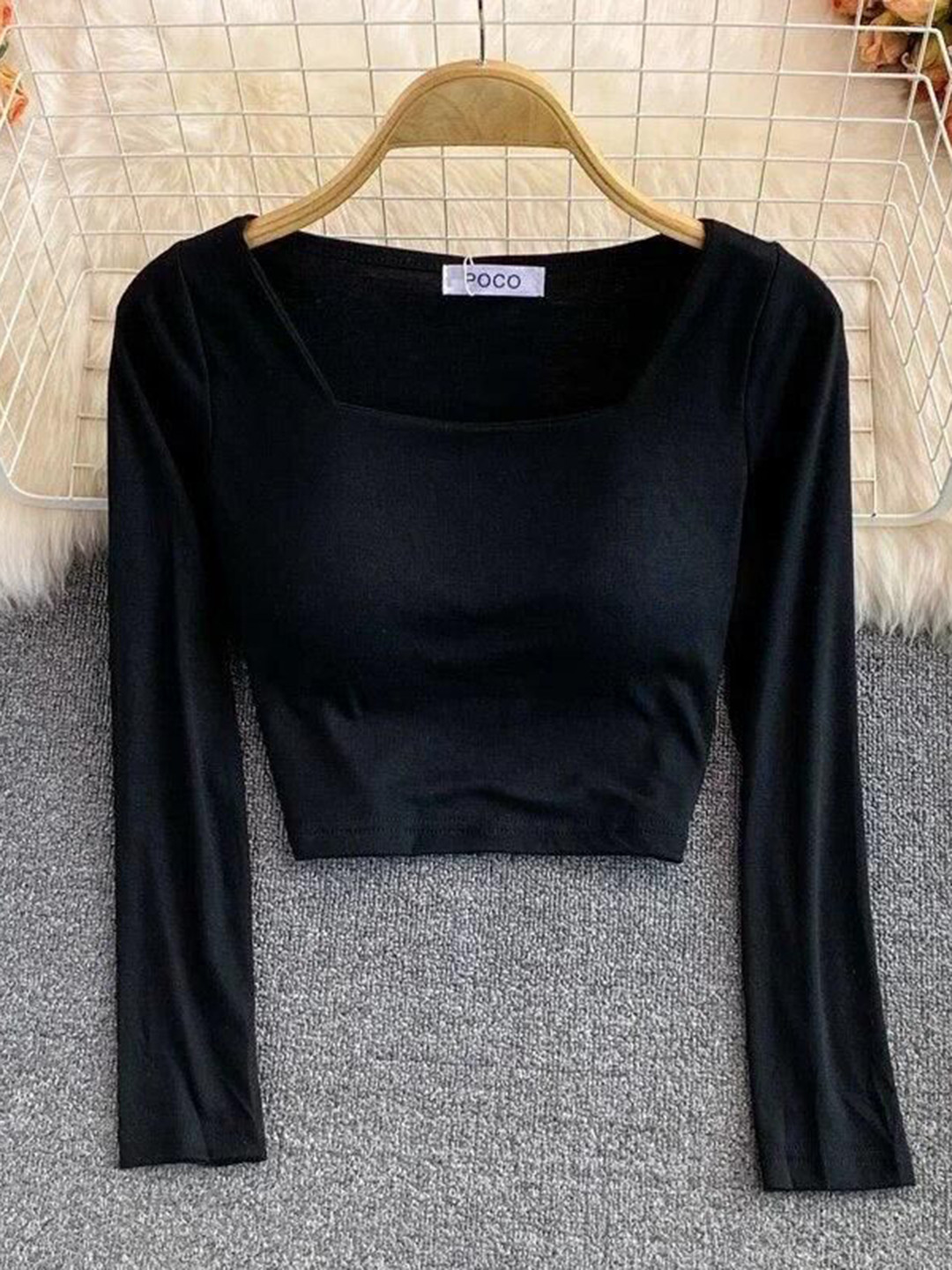 Miss Mosa By Akanksha  Women Black Port Summer Tops With Inbuilt Bra