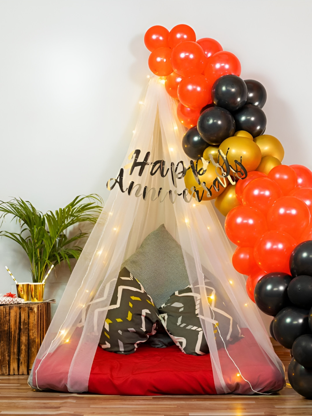 Special You 49-Pcs Red & Black Festive Decors