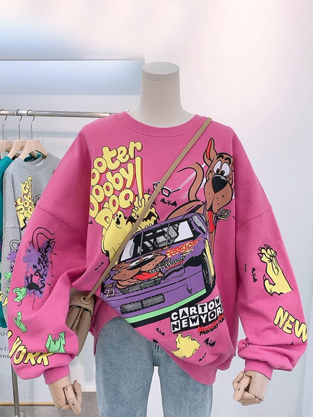 Miss Mosa By Akanksha  Women Pink Quirky Cute Sweatshirt Luxury Collection