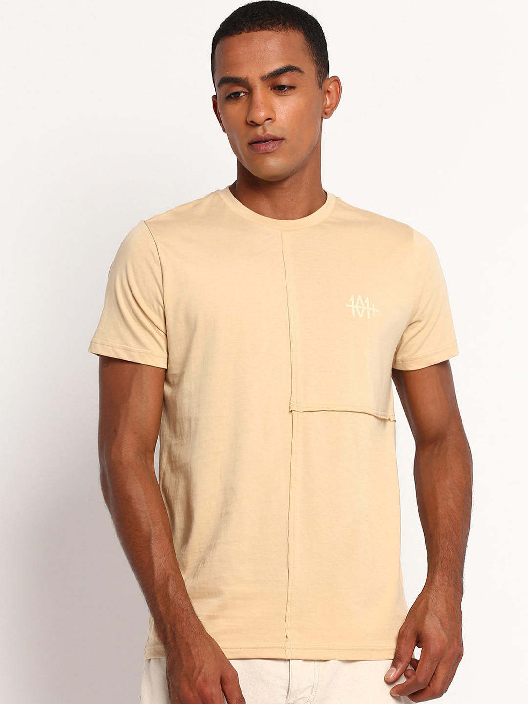 Lee Men Beige Printed T-shirt