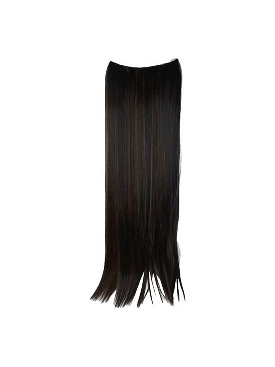 CRIBE Clip-In Straight Locks Hair Extension - Black With Golden - 22 Inch