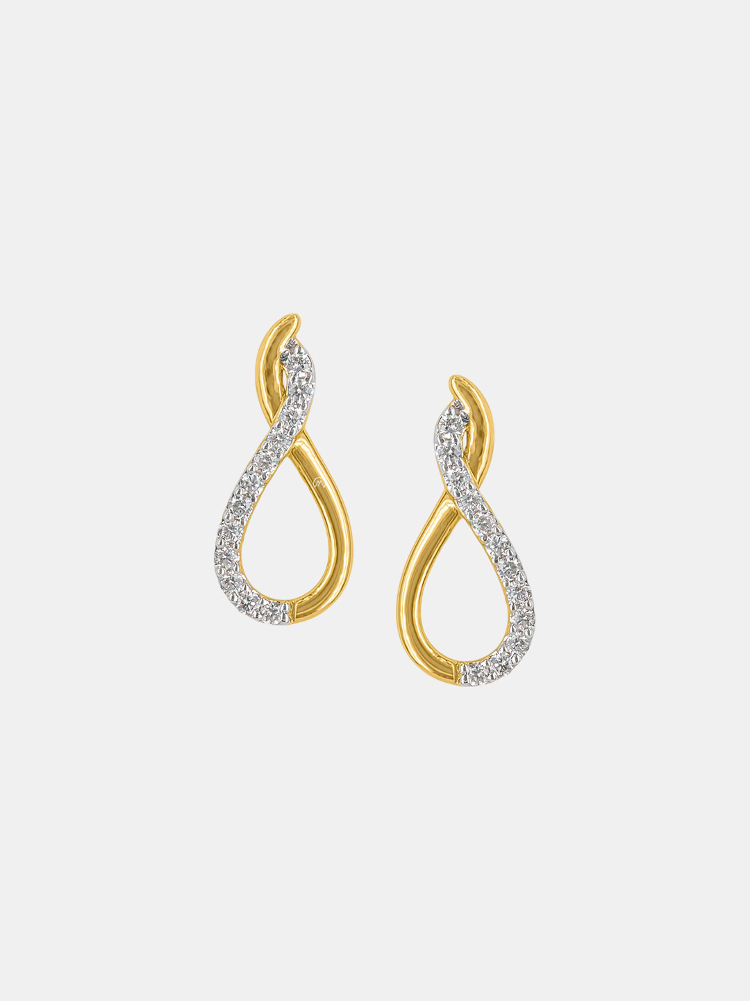 MAIORA Women Enigma Diamond Earrings 14k Yellow Gold