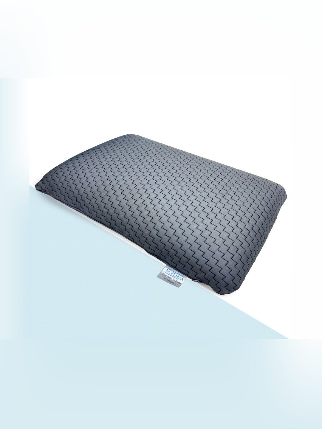 Sleepsia Grey Solid Polyester Medium Memory Foam Sleep Pillow-11.4 x 35.5 x 53.3 cm