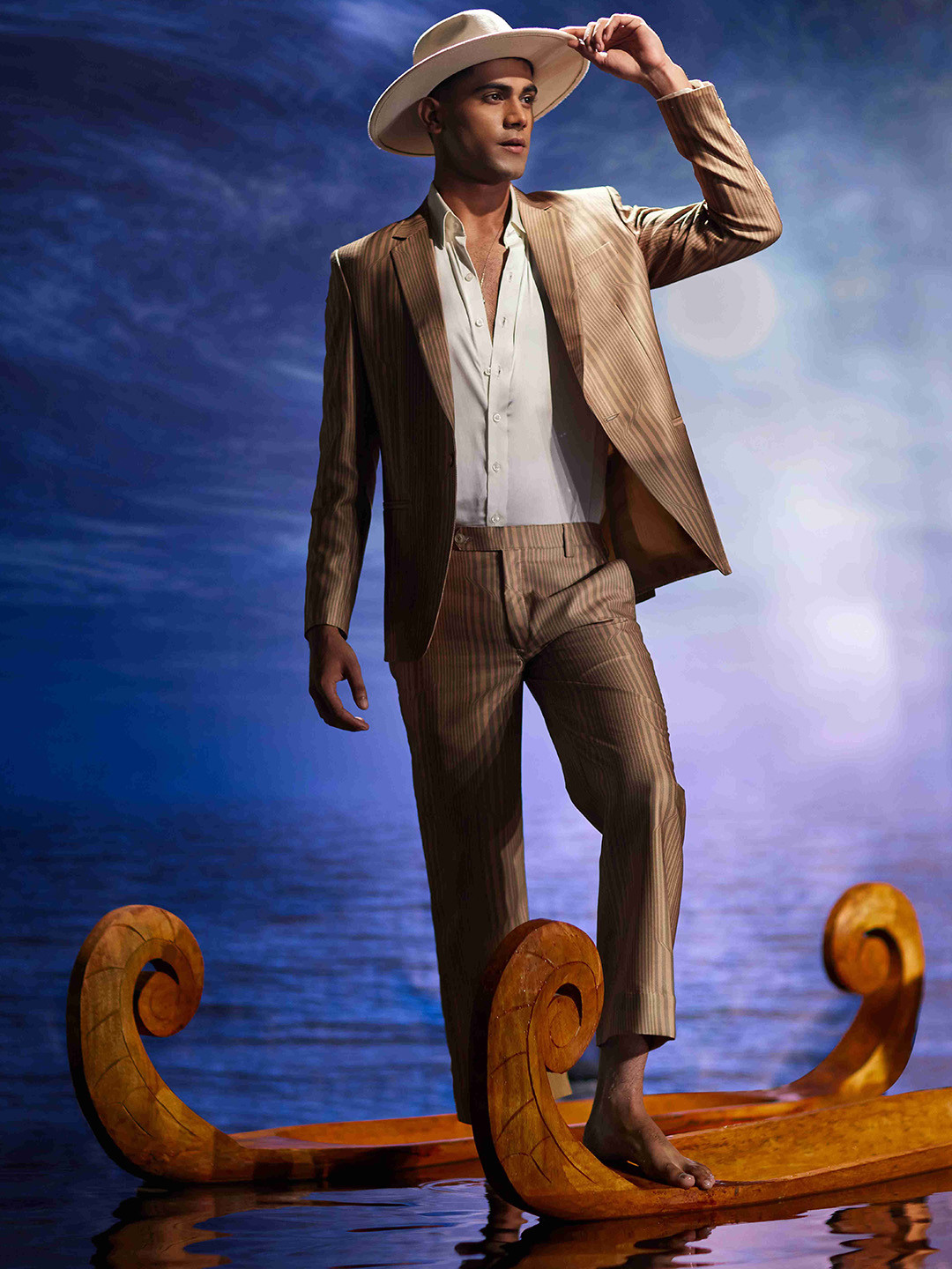 Eleven Brothers Men Striped Single-Breasted Two-Piece Suits