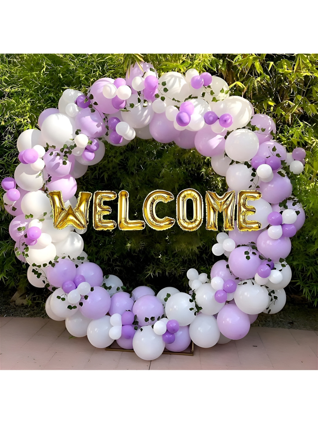 Special You 63 Pcs Purple & White Textured Anniversary Decorations