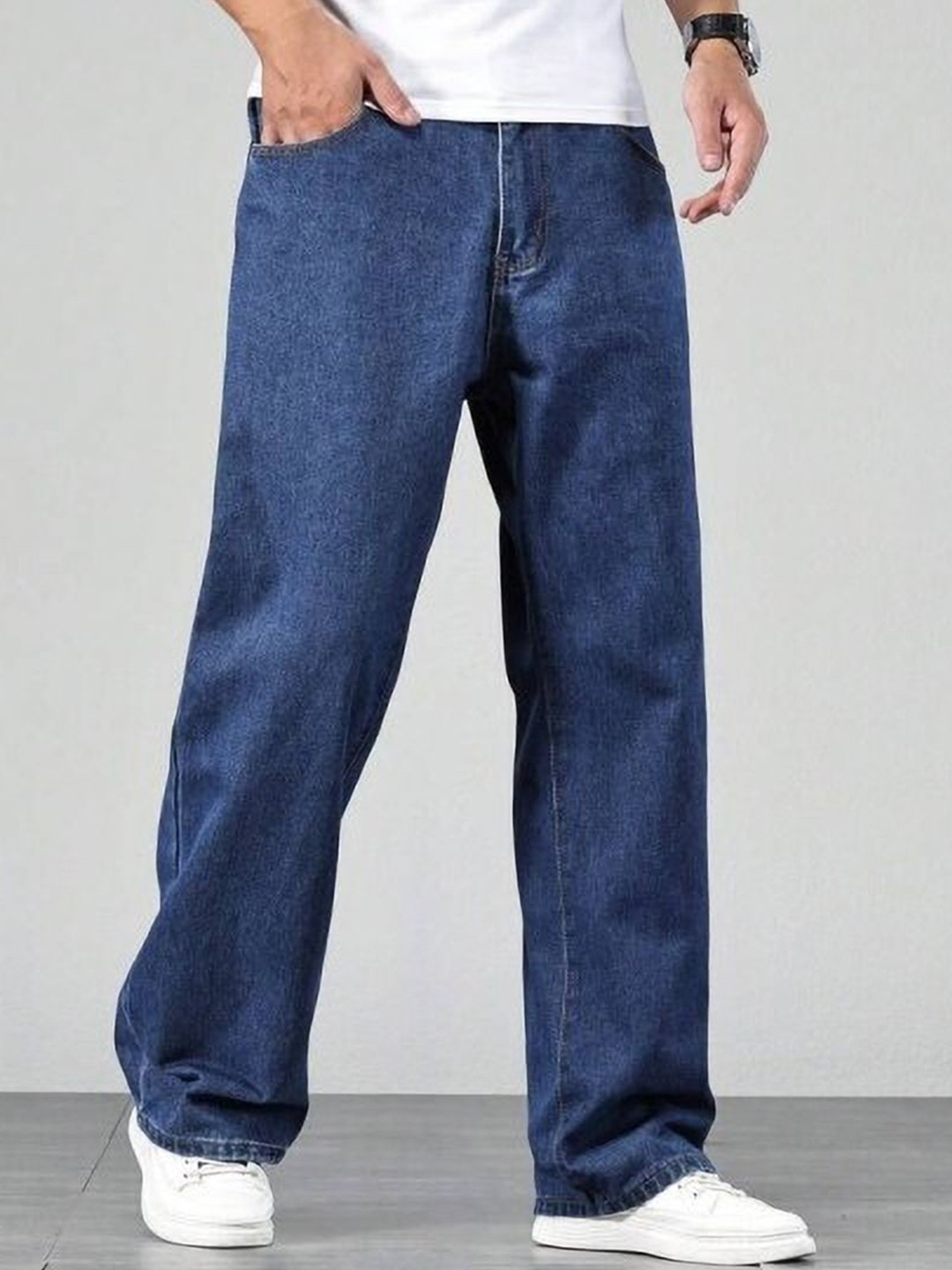 Podge Men Mid-Rise Baggy Jeans