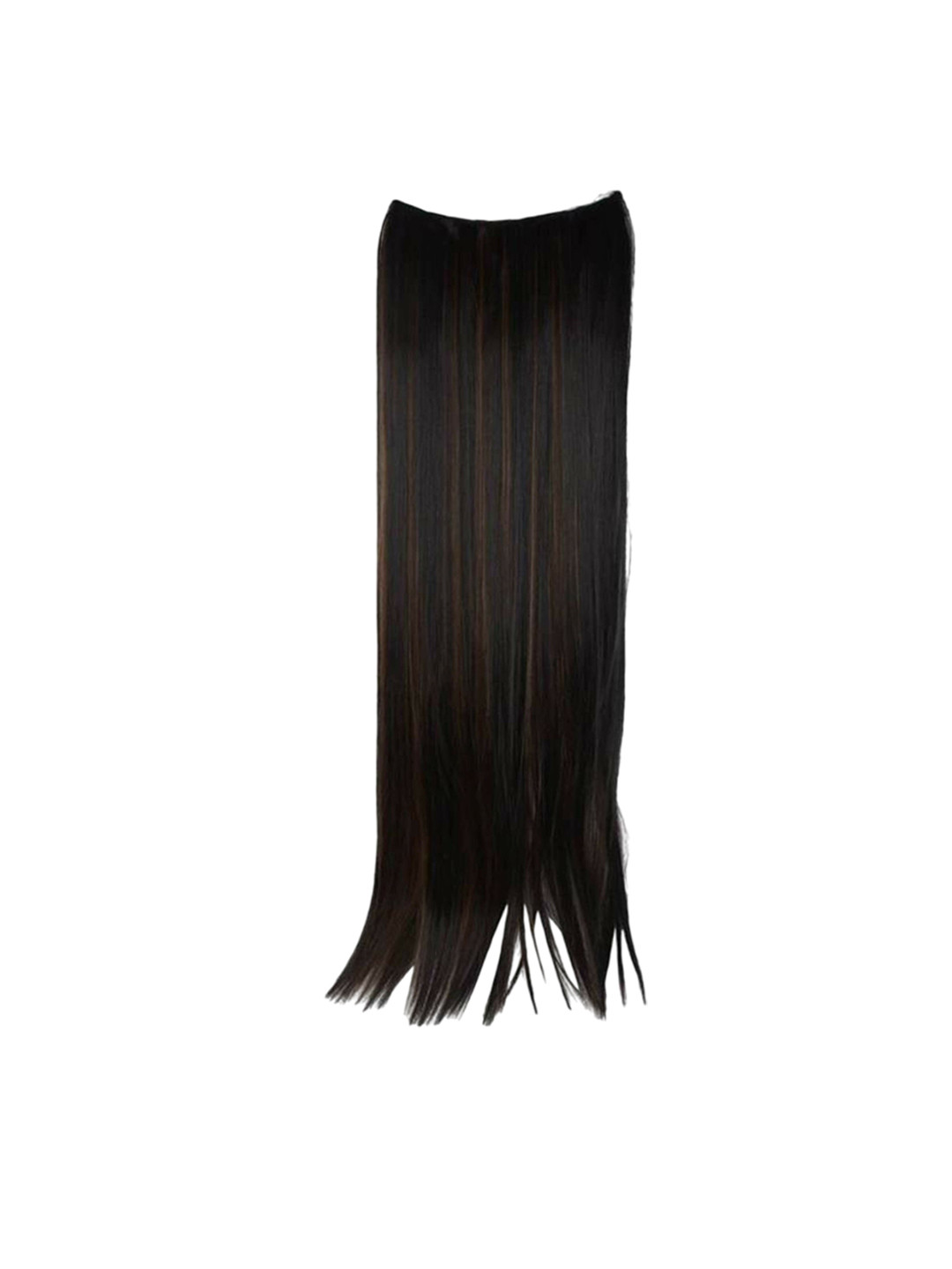 CRIBE Clip-In Ponytail Straight Hair Extension - Black With Gold - 22 Inch