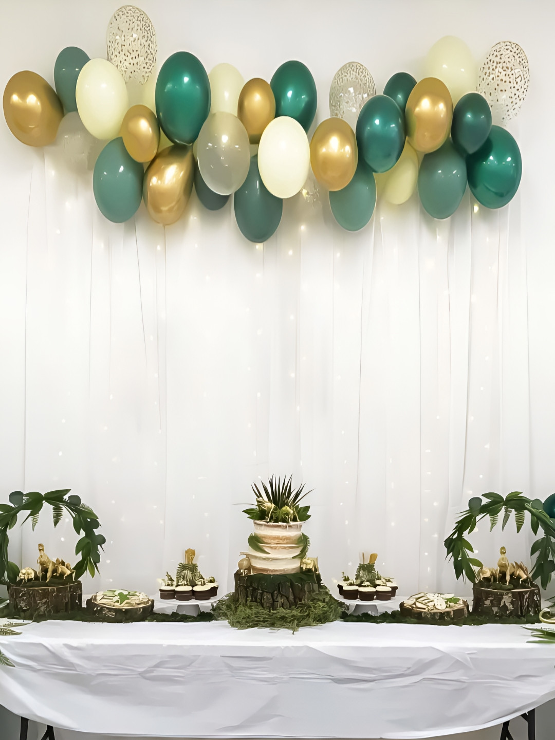 Special You 41 Pcs Green & White Wedding Decor