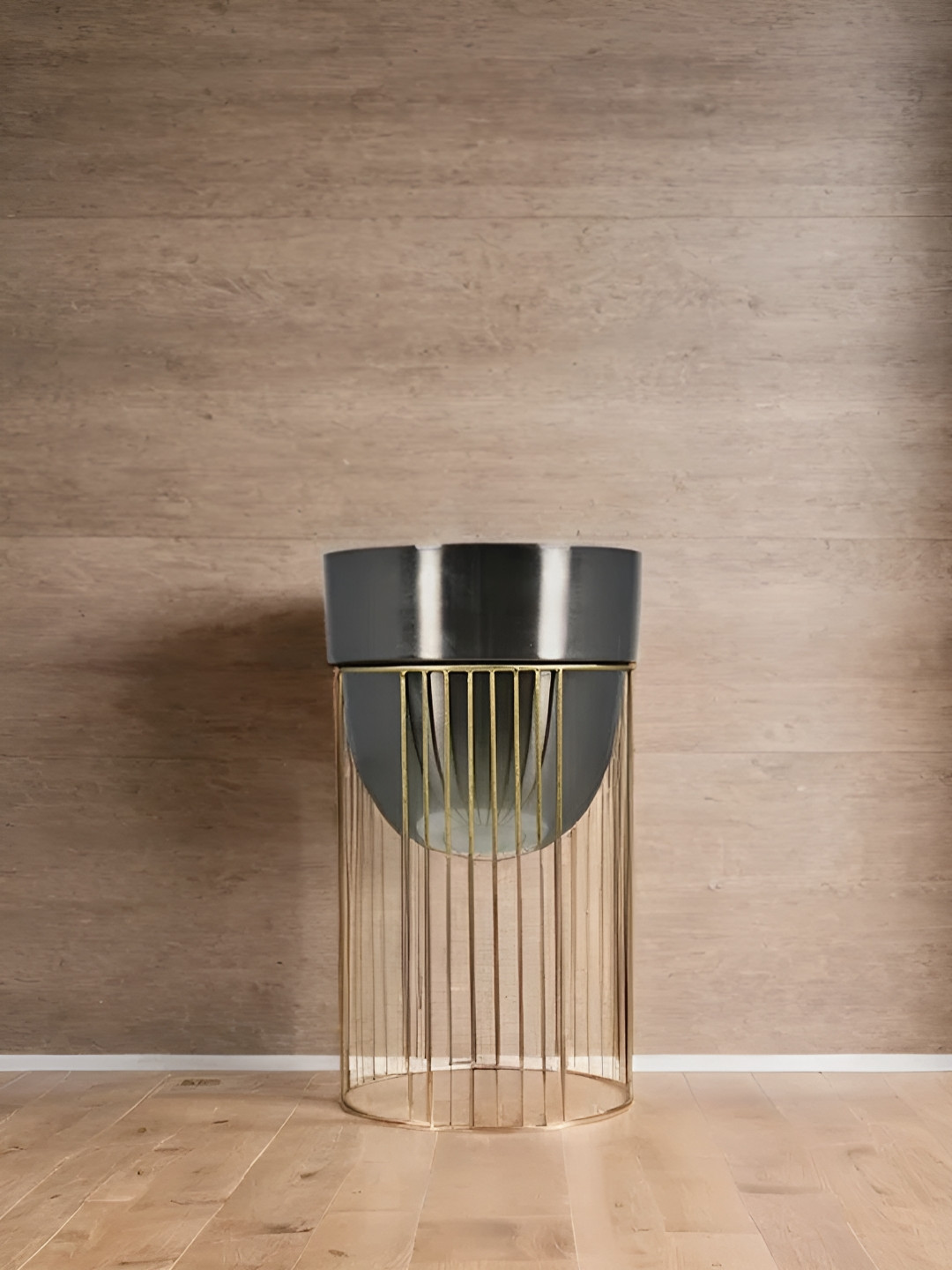 Royaloak Black Floor Planter With Stand