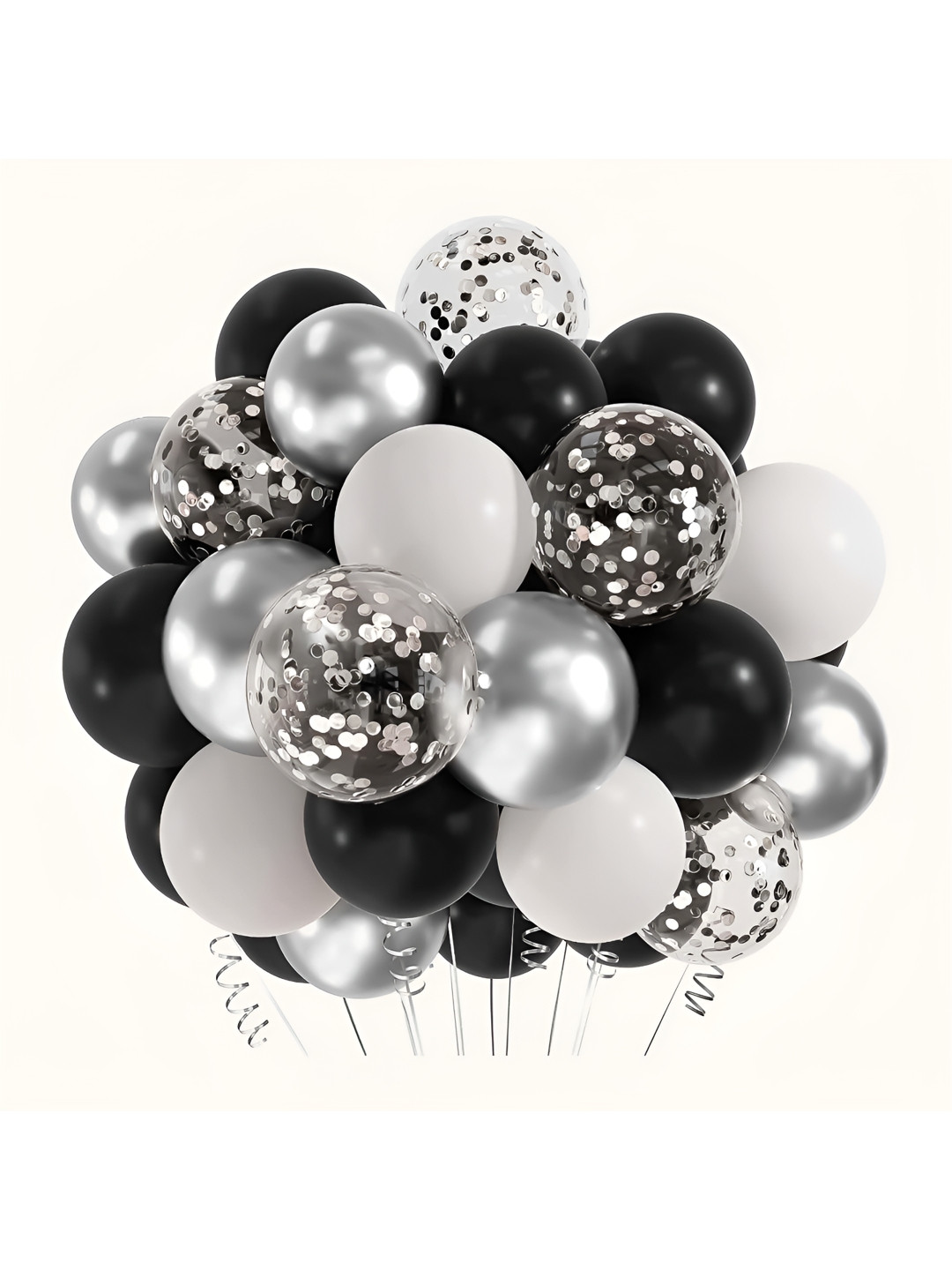 Special You 50 Pcs Black & White Birthday Decorations