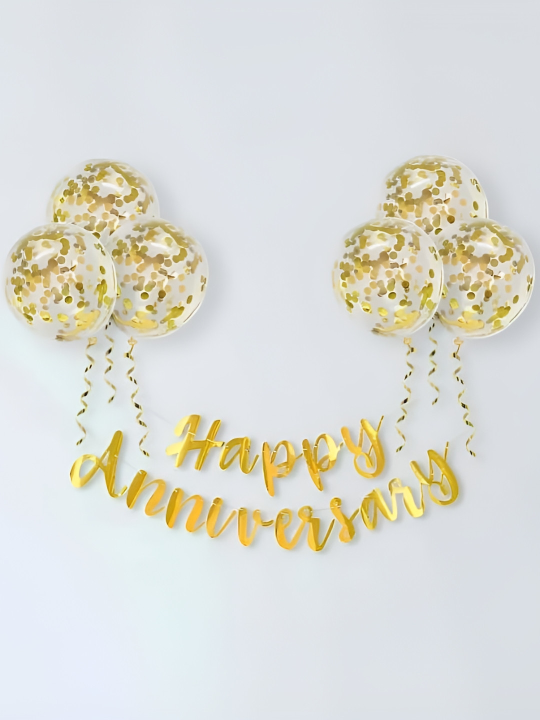 Special You 9 Pcs White & Yellow Balloons & Banner Festive Decor