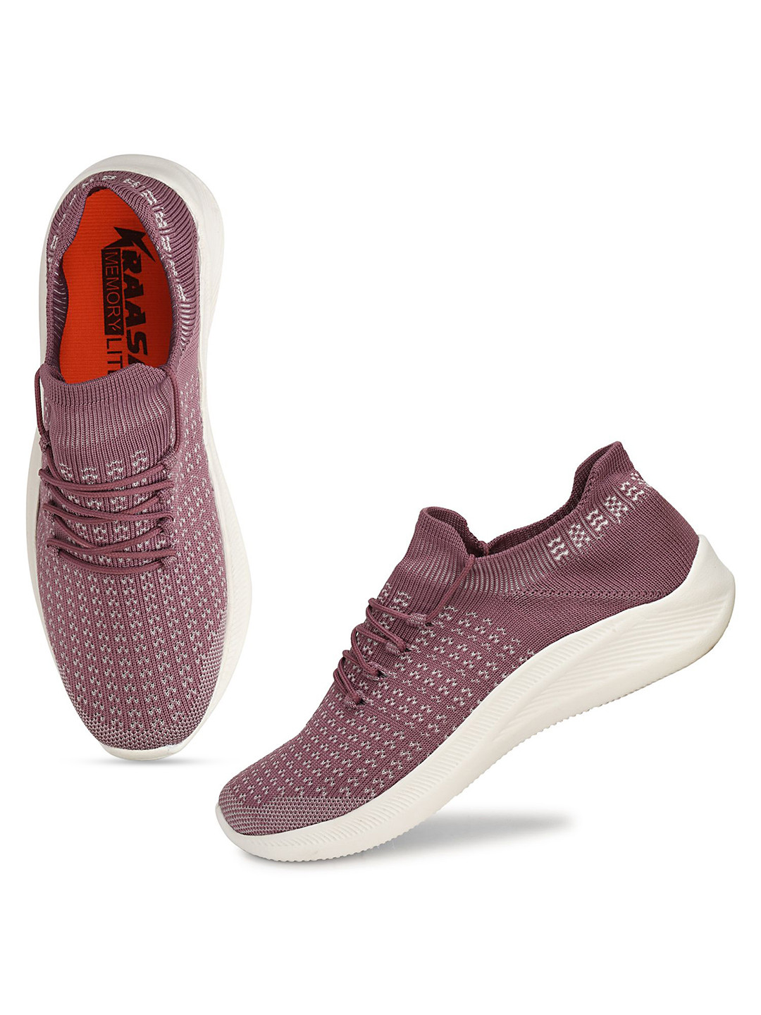 KRAASA Women Mesh Slip-On Running Shoes