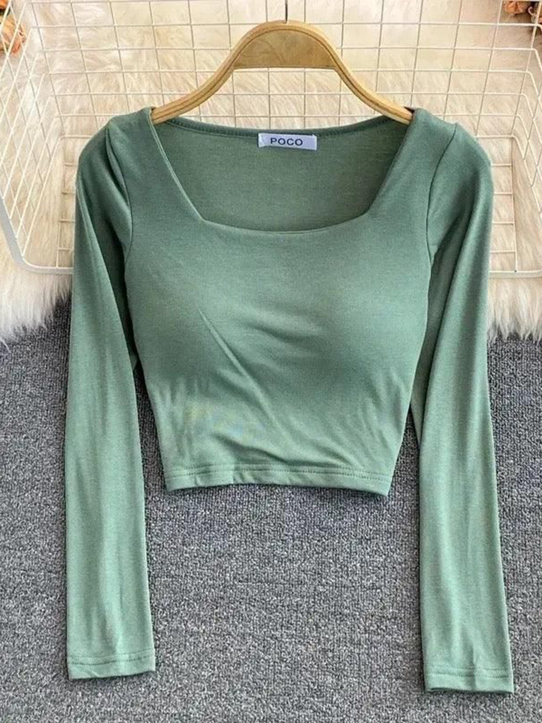 Miss Mosa By Akanksha  Women Green Port Summer Tops With Inbuilt Bra