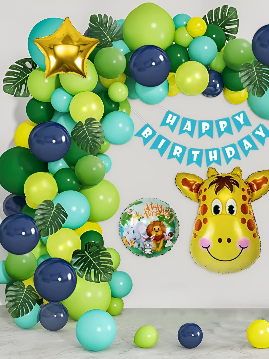 Special You 59Pcs Navy Blue & Green Birthday Decor