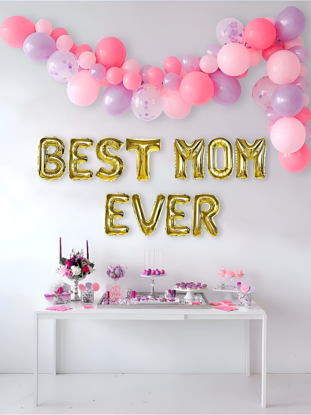 Special You 32 Pcs Pink & Purple Mothers Day Decorations