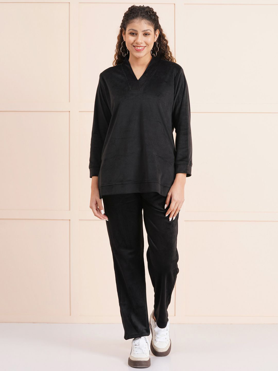 Lahaba Three-Quarter Sleeves T-Shirt With Trouser