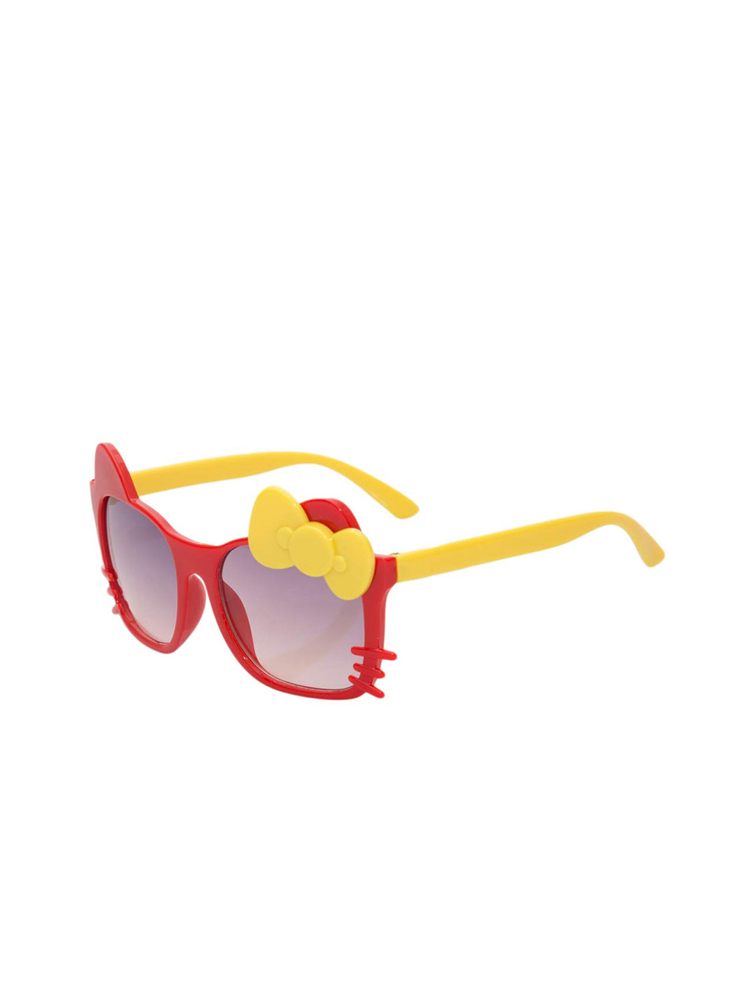 SHOP FRENZY Kids Oversized Sunglasses with UV Protected Lens Red Cat eye sunglass