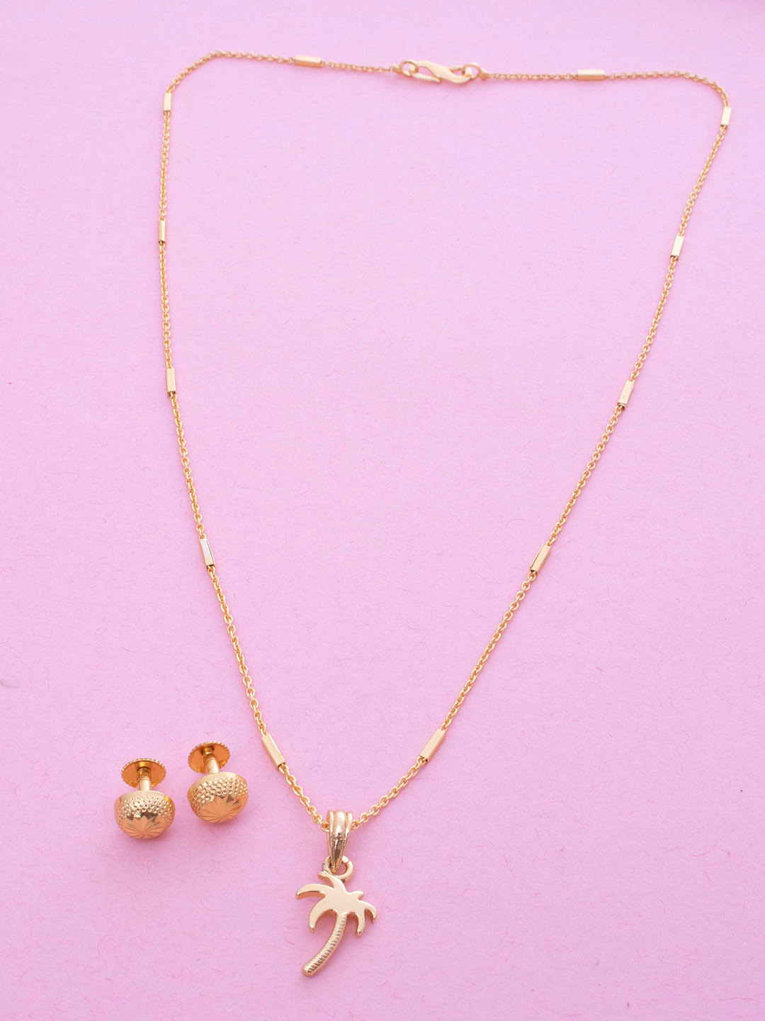 Ramdev Art Fashion Jwellery Gold Plated Tree Design Pendant Jewellery Set