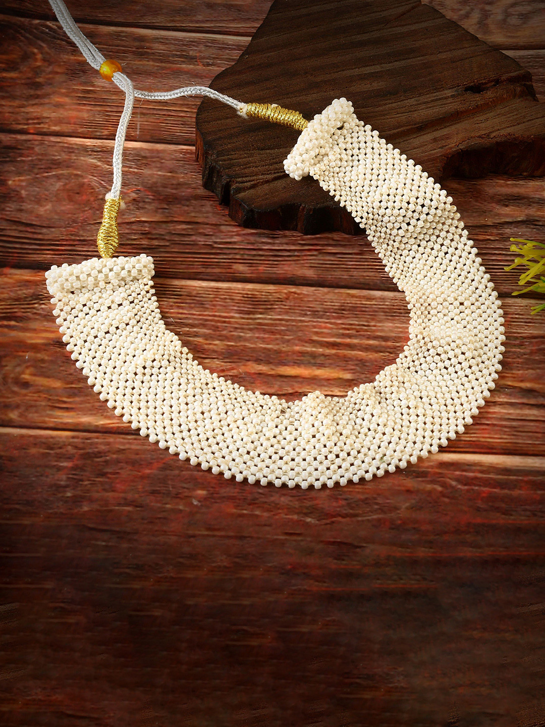 Jewar Mandi Crystals Beaded Choker Statement Necklace