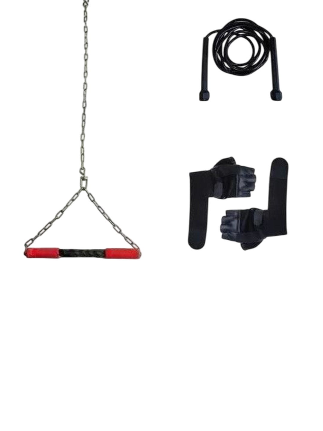 HackerX Anti Slip Cut Grip Hanging Pull Up Bar Chain Combo