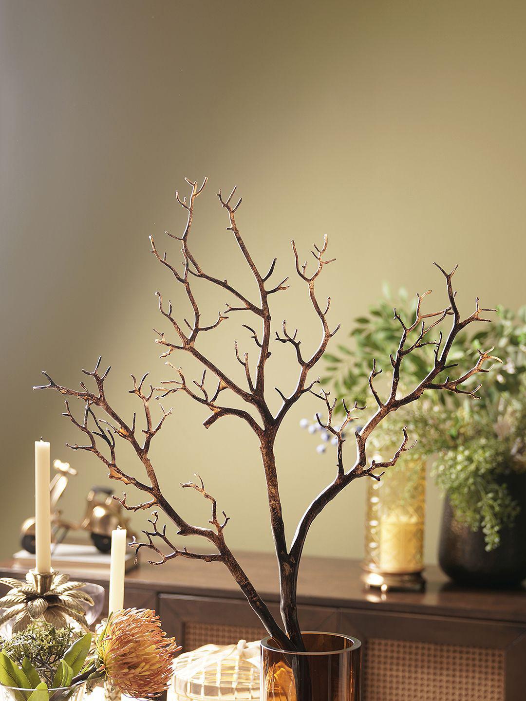 Pure Home and Living Brown Artificial Flower Dry Stem