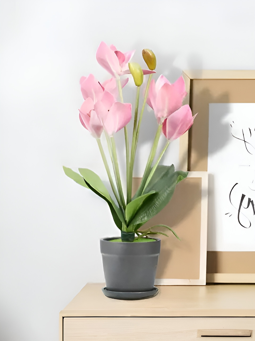 Royaloak Pink & Green Seven Heads Whelan Artificial Flower