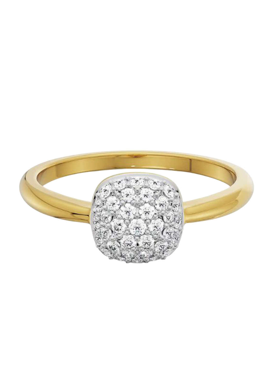 Emori Eternal Square Solitaire Lab Diamond Ring in 18KT Gold