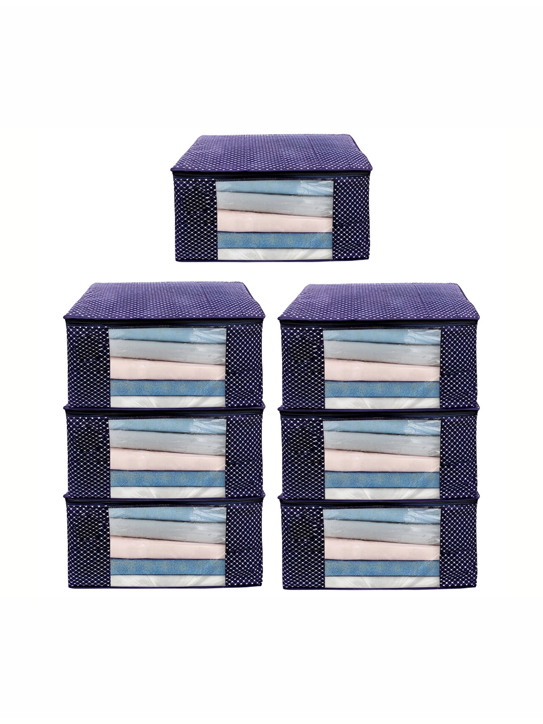 ANKIT INTERNATIONAL Blue & White 7 Pcs Super Strong Multi-Utility Organisers
