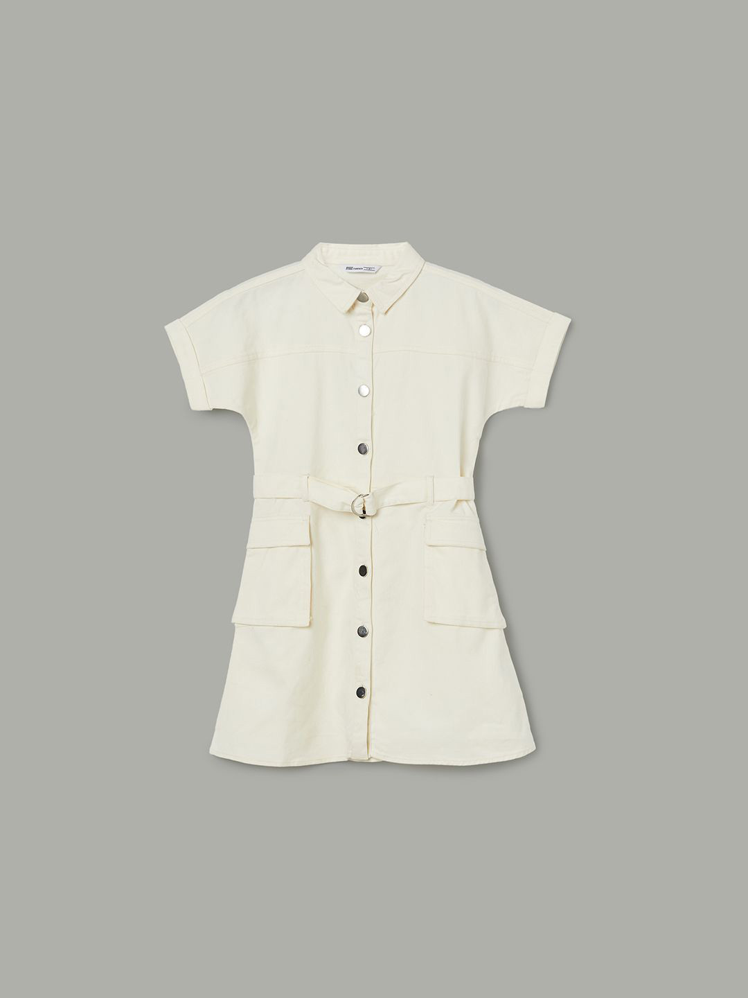 Fame Forever by Lifestyle Girl Shirt Collar Short Sleeves Shirt Mini Dress