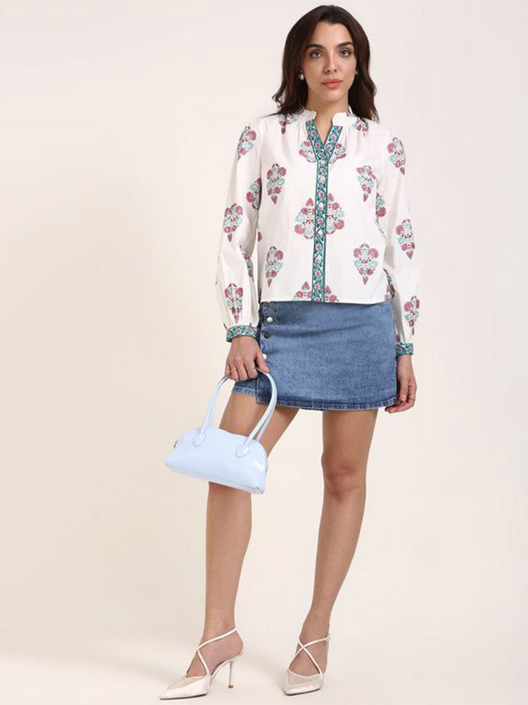 Virgio Pure Cotton Jaipur Block Print Shirt