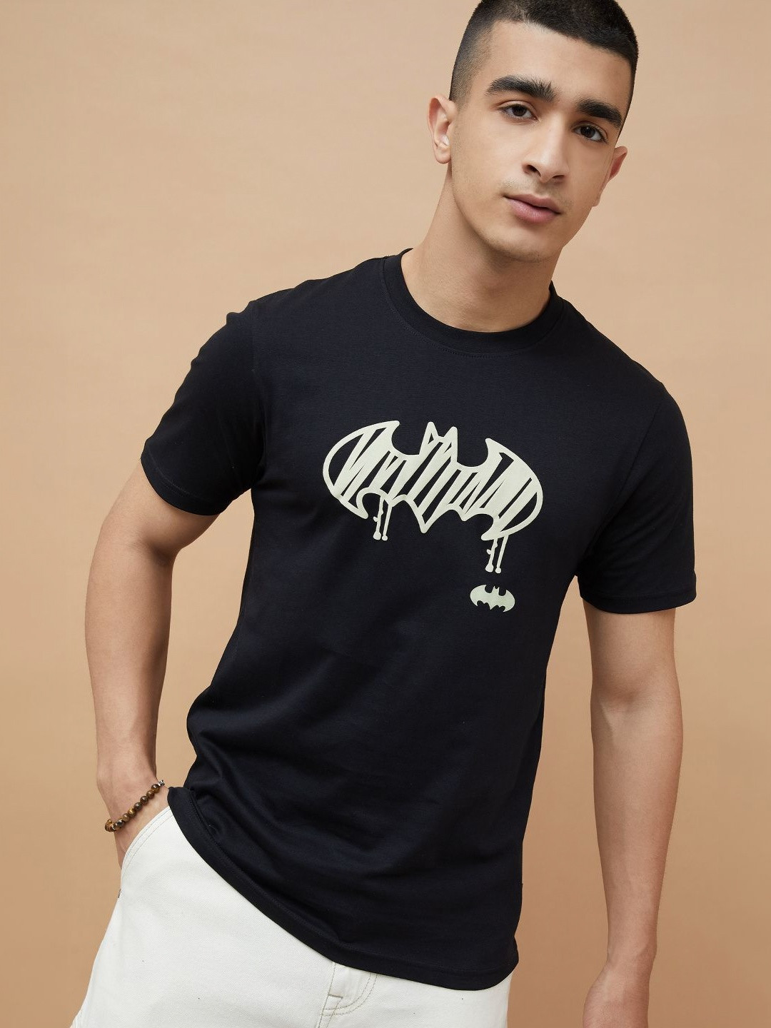 Fame Forever by Lifestyle Men Batman Graphic Printed Round Neck Cotton T-shirt