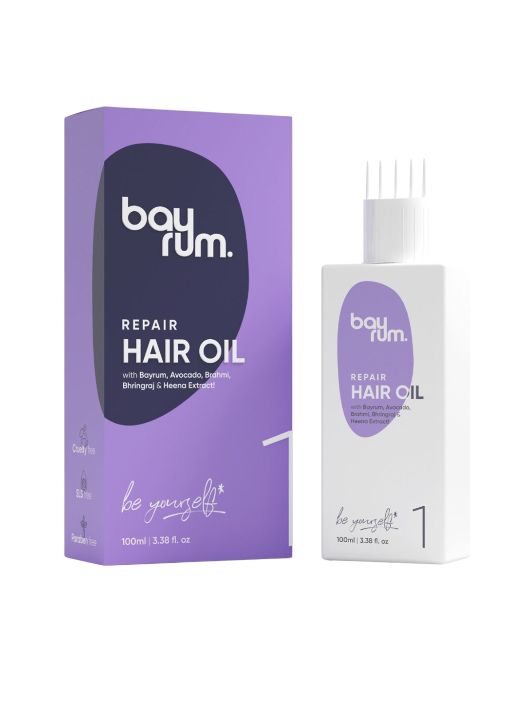 BAYRUM. Repair Hair Oil With Bayrum, Avocado, Brahmi, Bhringraj & Heena Extract - 100 ml