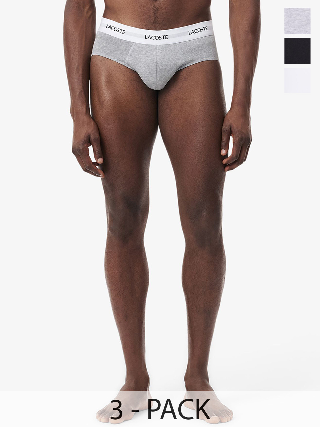 Lacoste Men Pack Of 3 Logo-Detail Basic Briefs 8H5702NUA